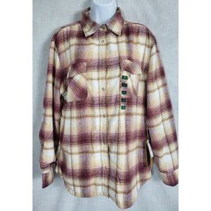 Stillwater Supply Plaid Fleece Lined Jacket Shacket Women’s XL, NWT Western